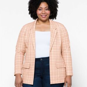 Liverpool Boyfriend Blazer pink plaid